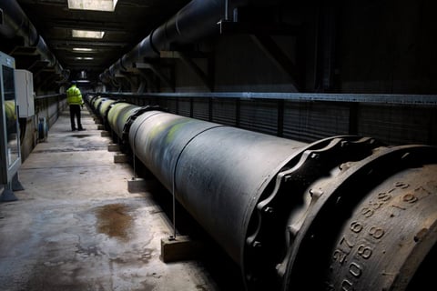 Underground tunnel in clean water site