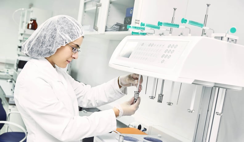 Technician working in pharmaceutical lab